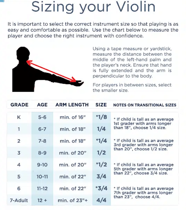 Violin Sizing Guide - Music Fun Books