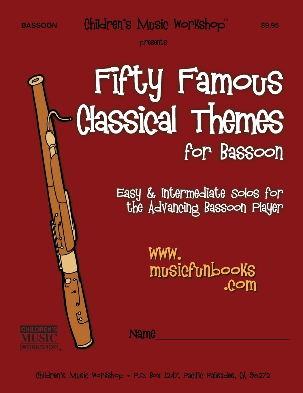 Fifty Famous Classical Themes for Bassoon book cover by Larry E. Newman