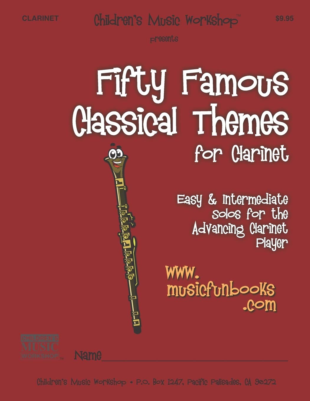 Fifty Famous Classical Themes for Clarinet book cover by Larry E. Newman