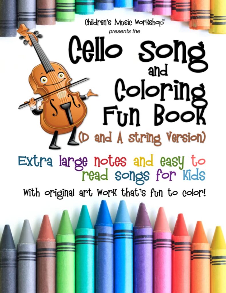Cello Song and Coloring Fun Book (D and A String Version) cover image