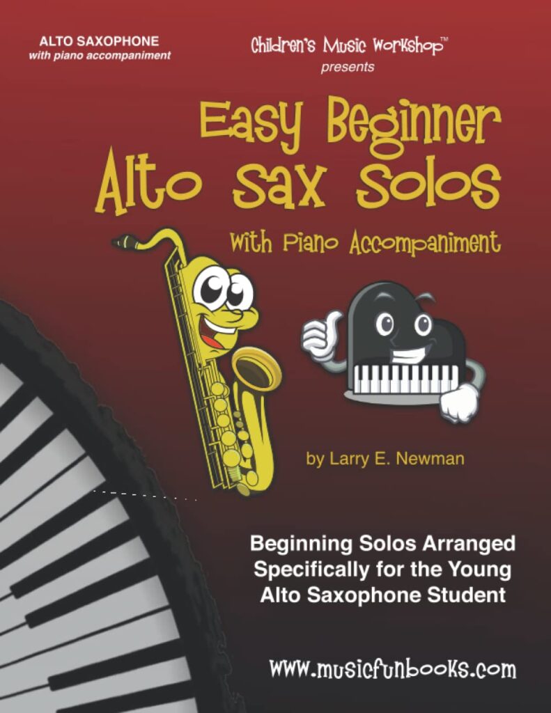 Easy Beginner Alto Saxophone Solos with Piano Accompaniment cover image