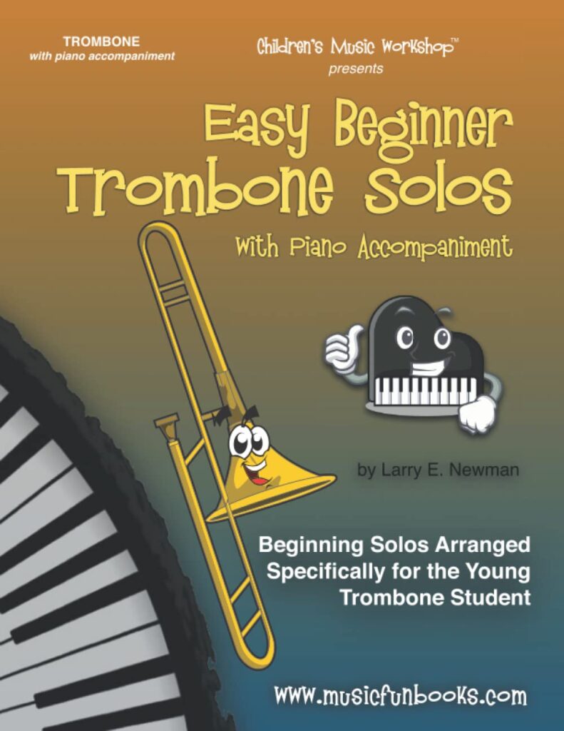 Easy Beginner Trombone Solos with Piano Accompaniment cover image