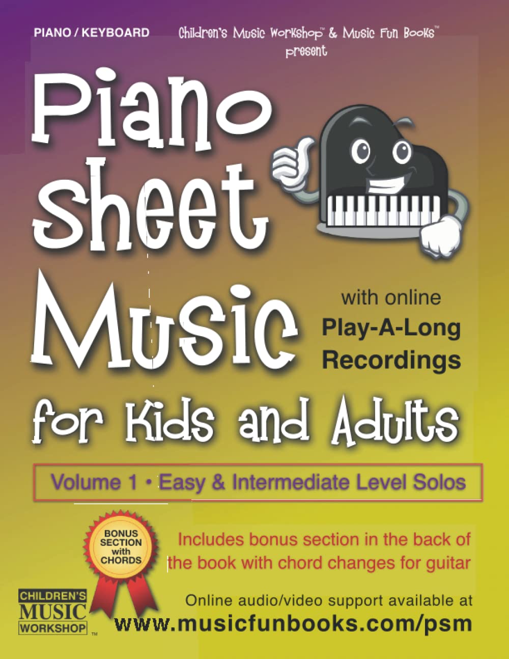 Piano Sheet Music for Kids and Adults Volume 1 cover
