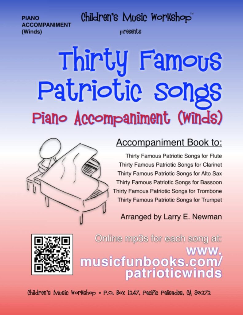 Thirty Famous Patriotic Songs for Piano Accompaniment (Winds) cover image