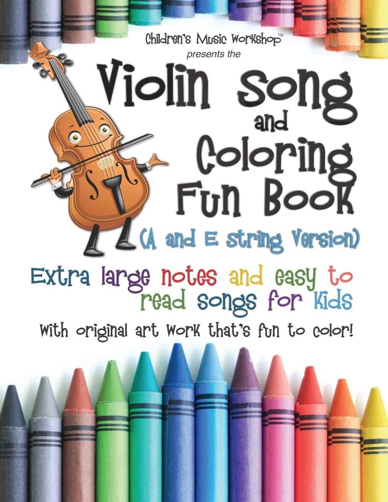 Violin Song and Coloring Fun Book (A and E String Version) cover image
