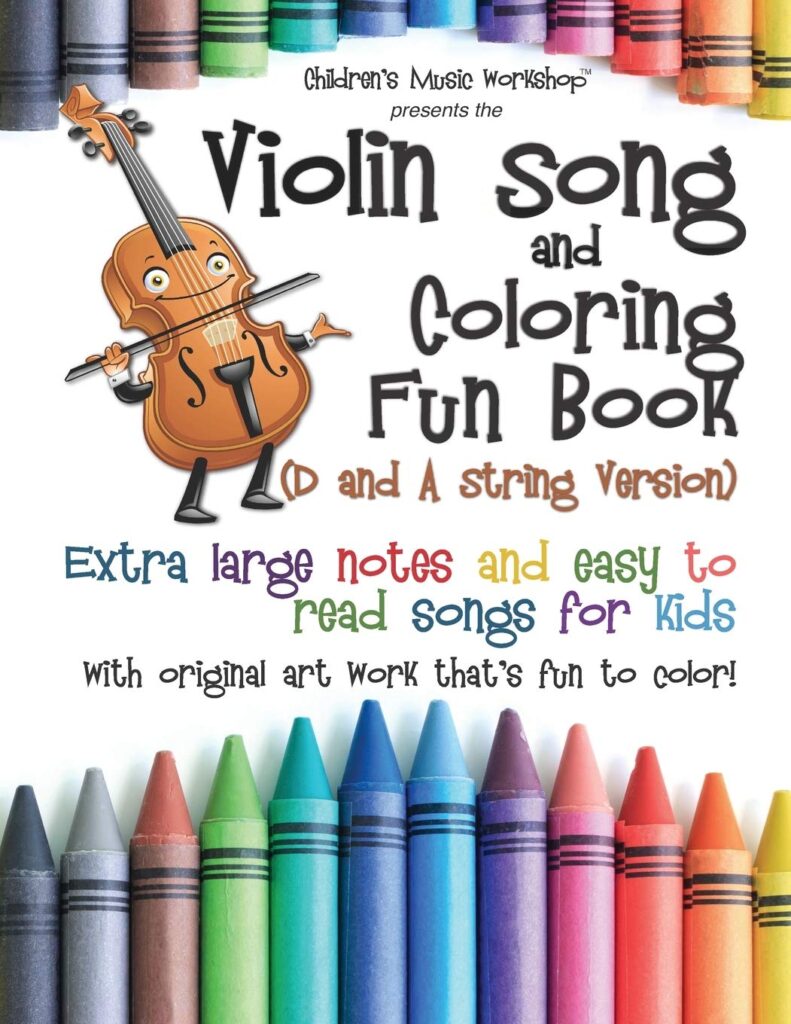 Violin Song and Coloring Fun Book (D and A String Version) cover image