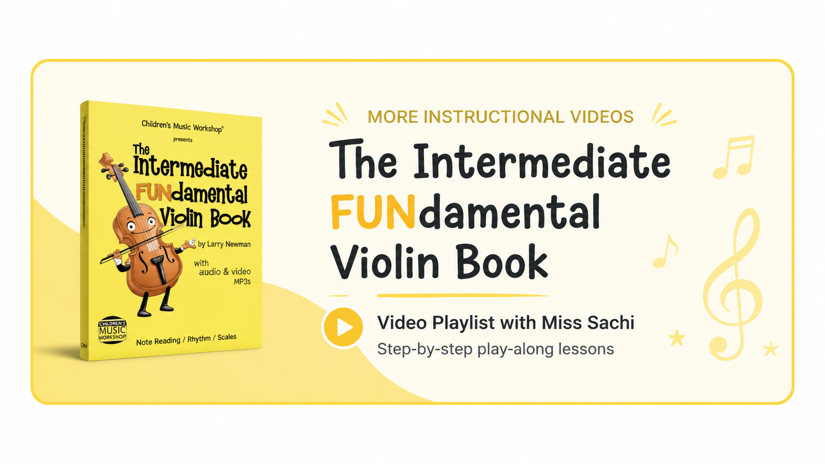 The Intermediate FUNdamental Violin Book video playlist graphic