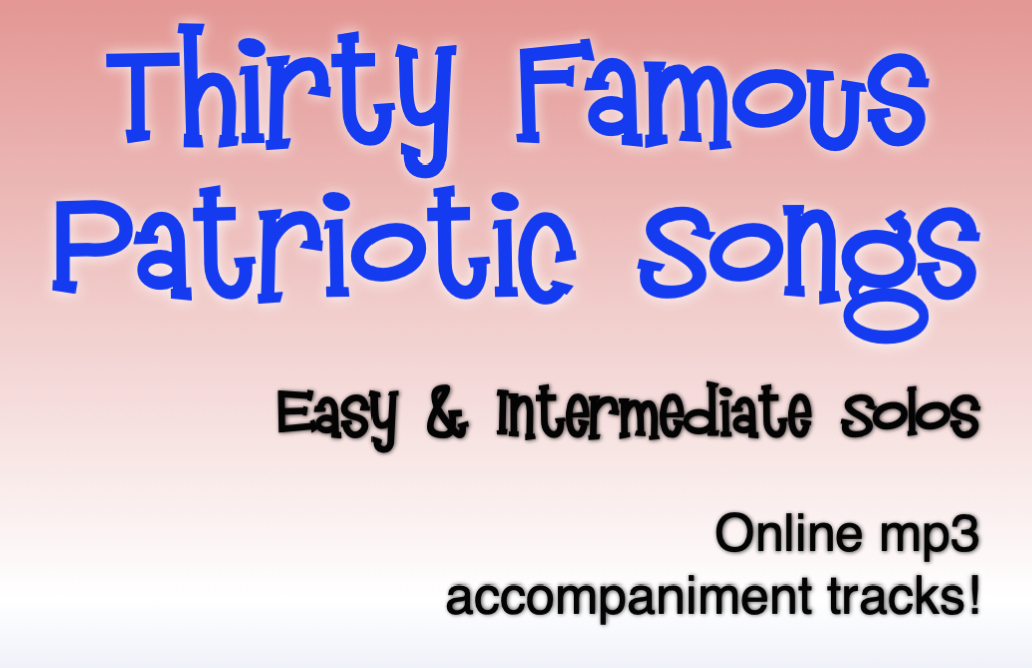 Patriotic accompaniment tracks for Music Fun Books