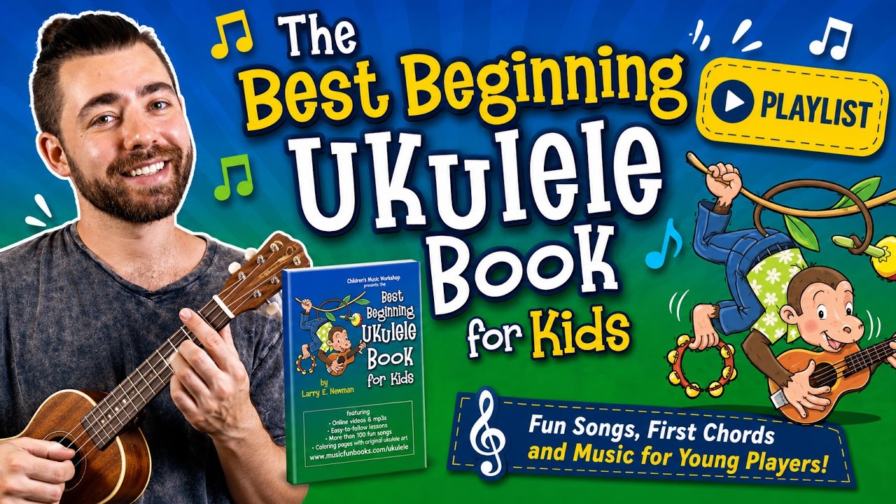 Best Beginning Ukulele Book for Kids video lessons