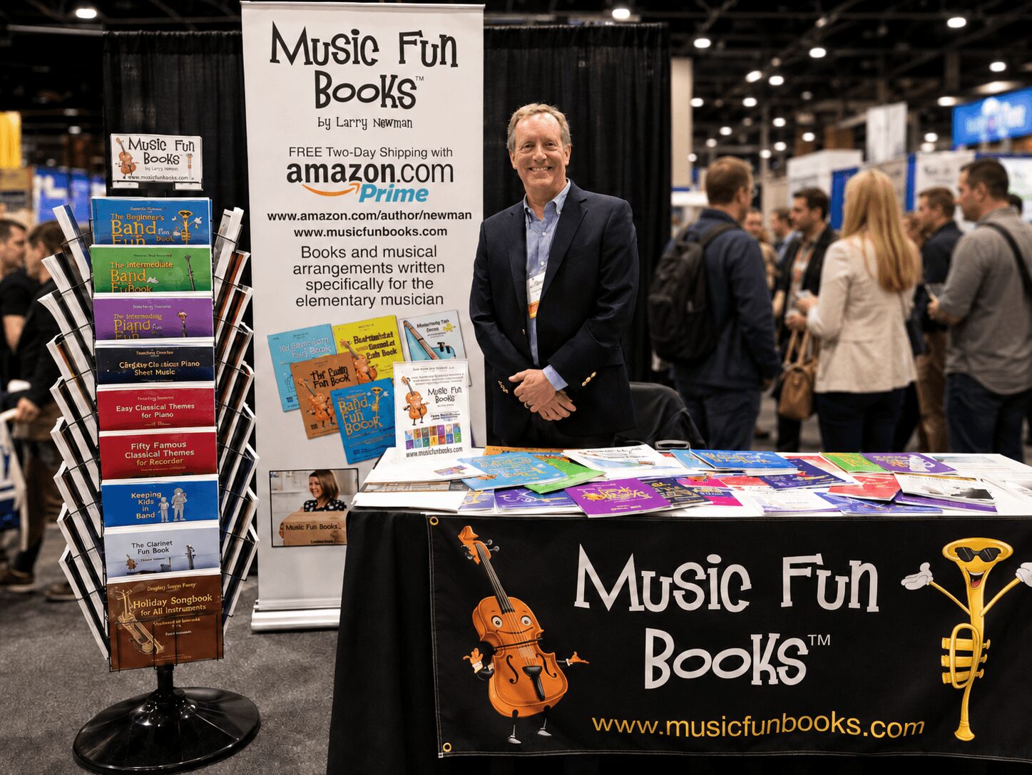 Larry Newman at the Music Fun Books booth