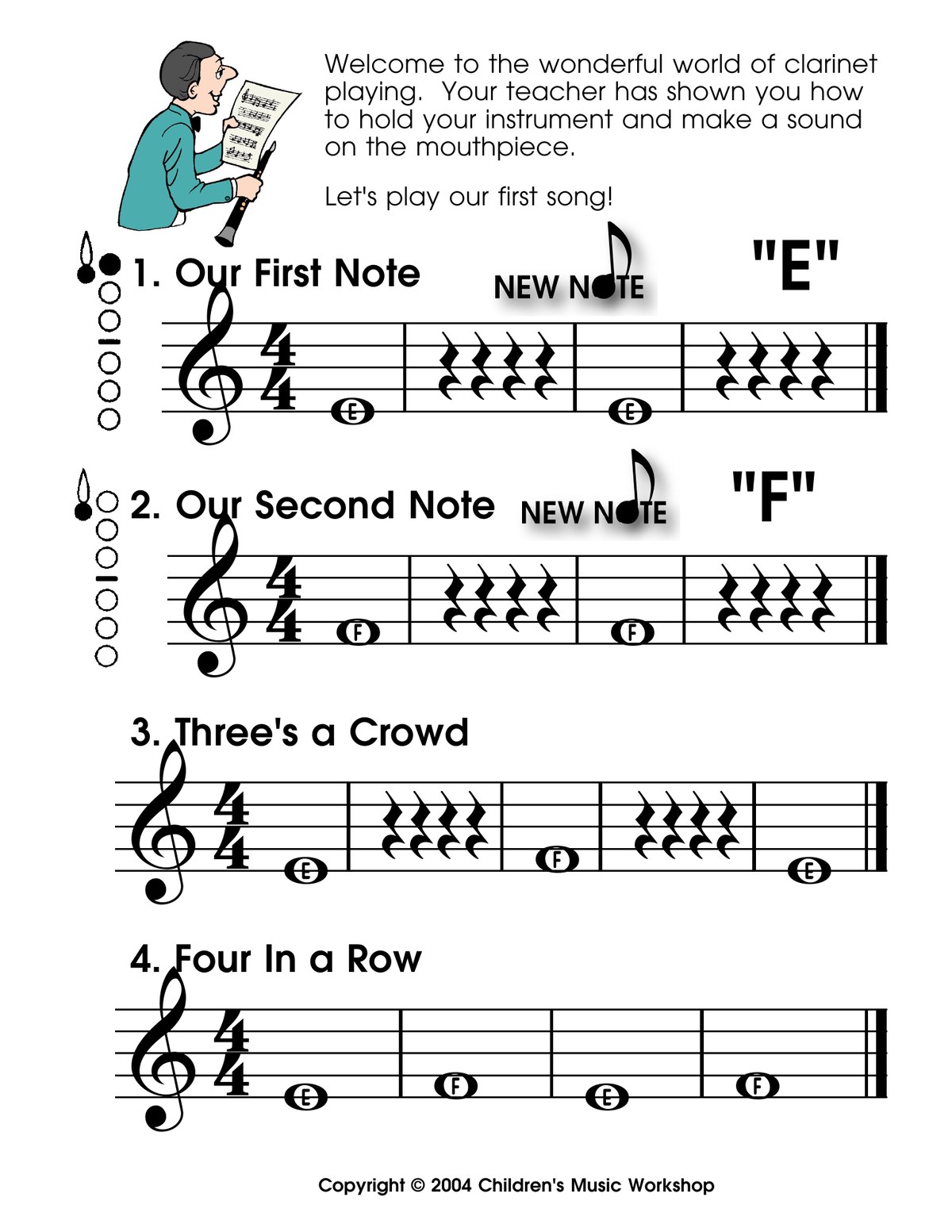 First clarinet notes