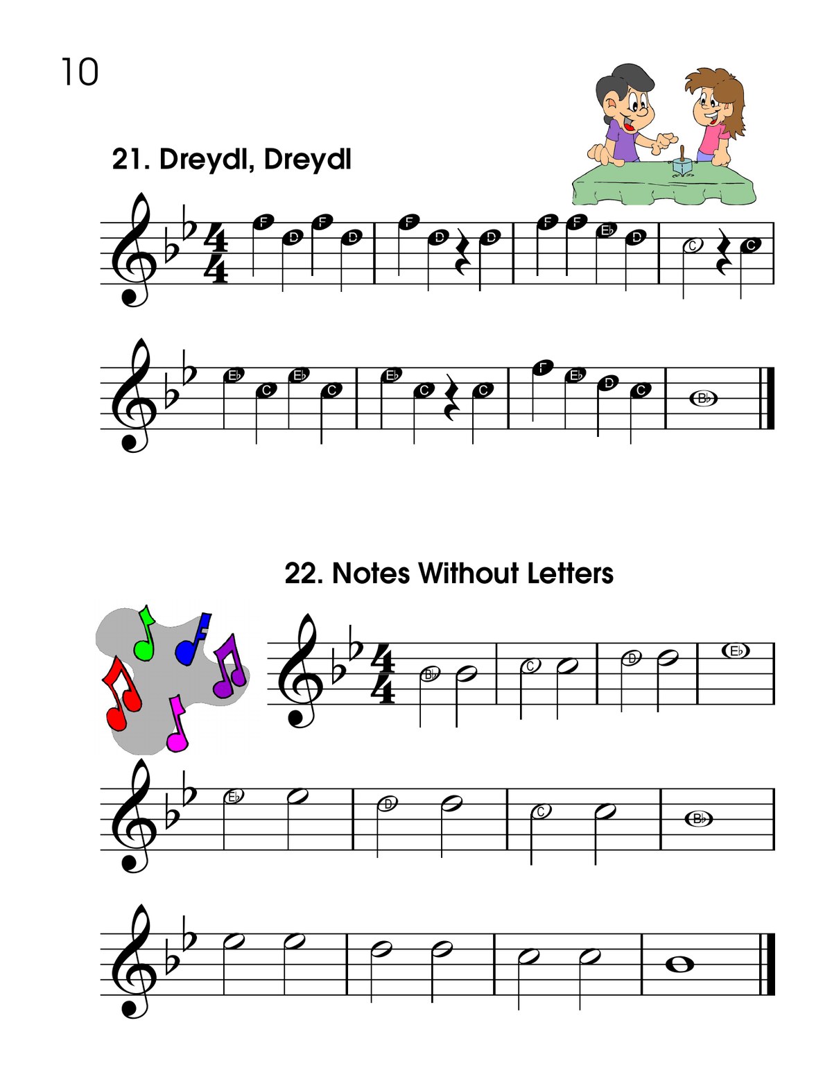 Notes without letters