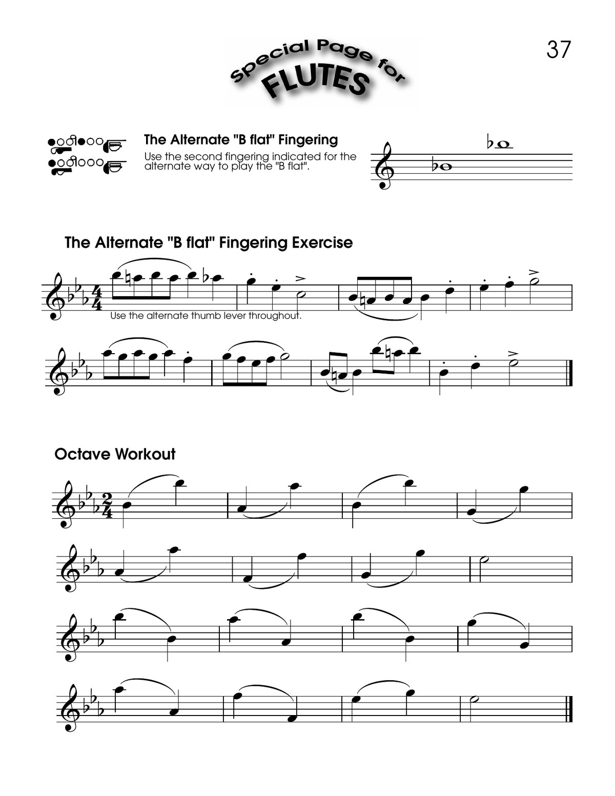 Special flute page
