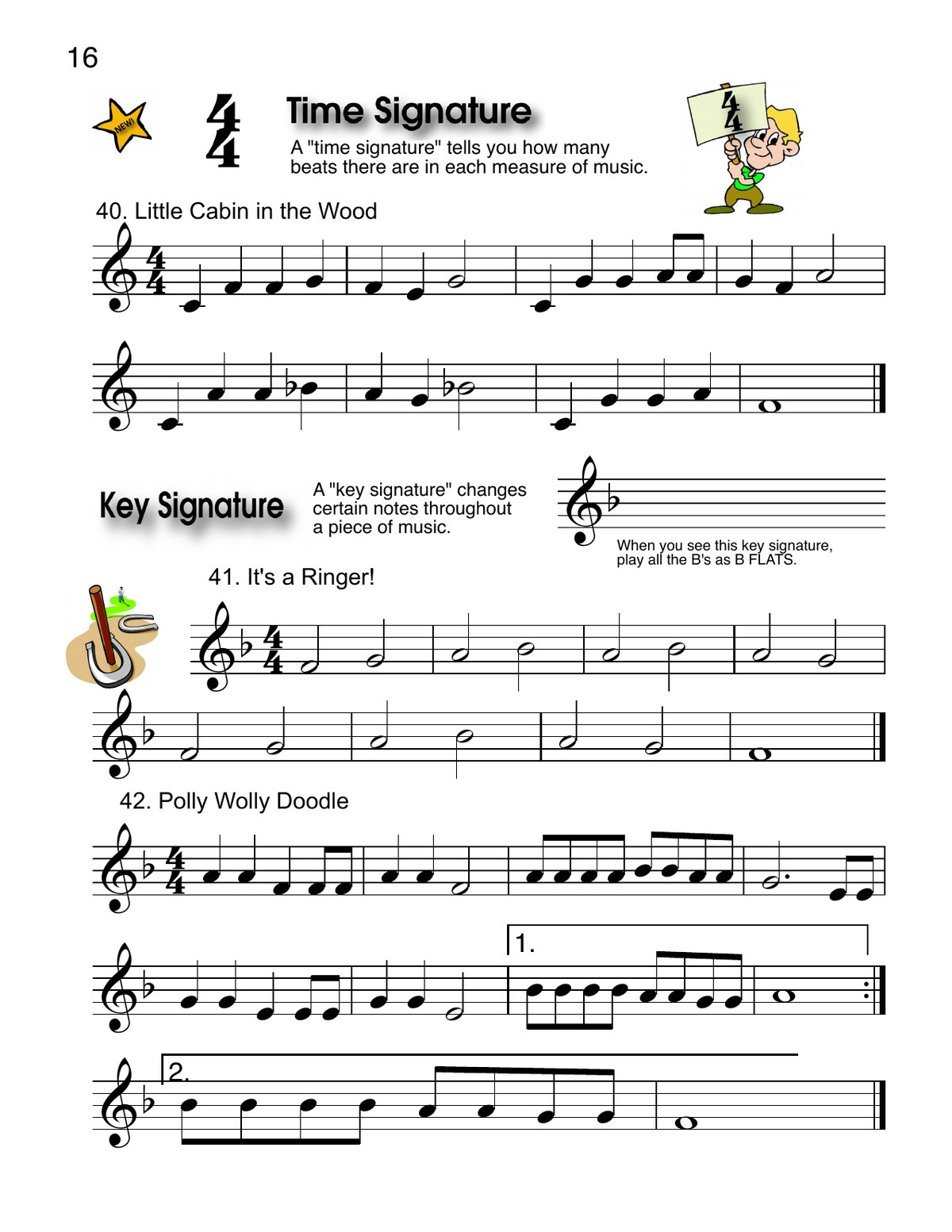 Time and key signature lesson from Best Beginning Trumpet Book