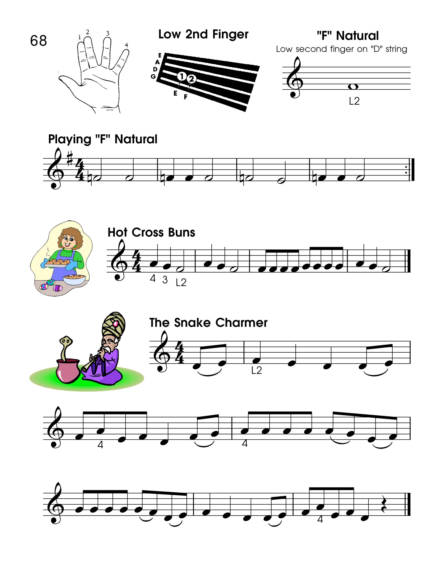 Low second finger F natural violin lesson