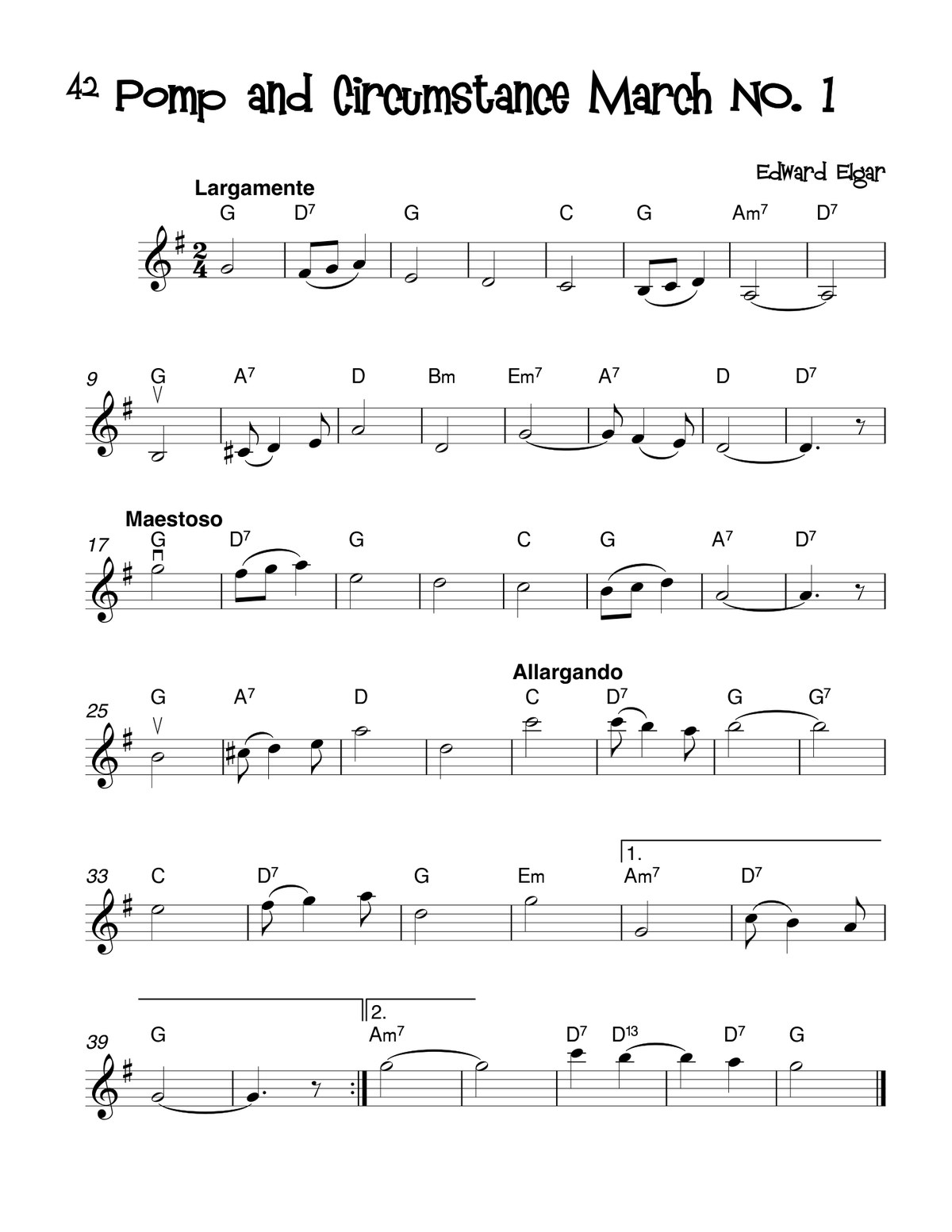 Pomp and Circumstance for violin