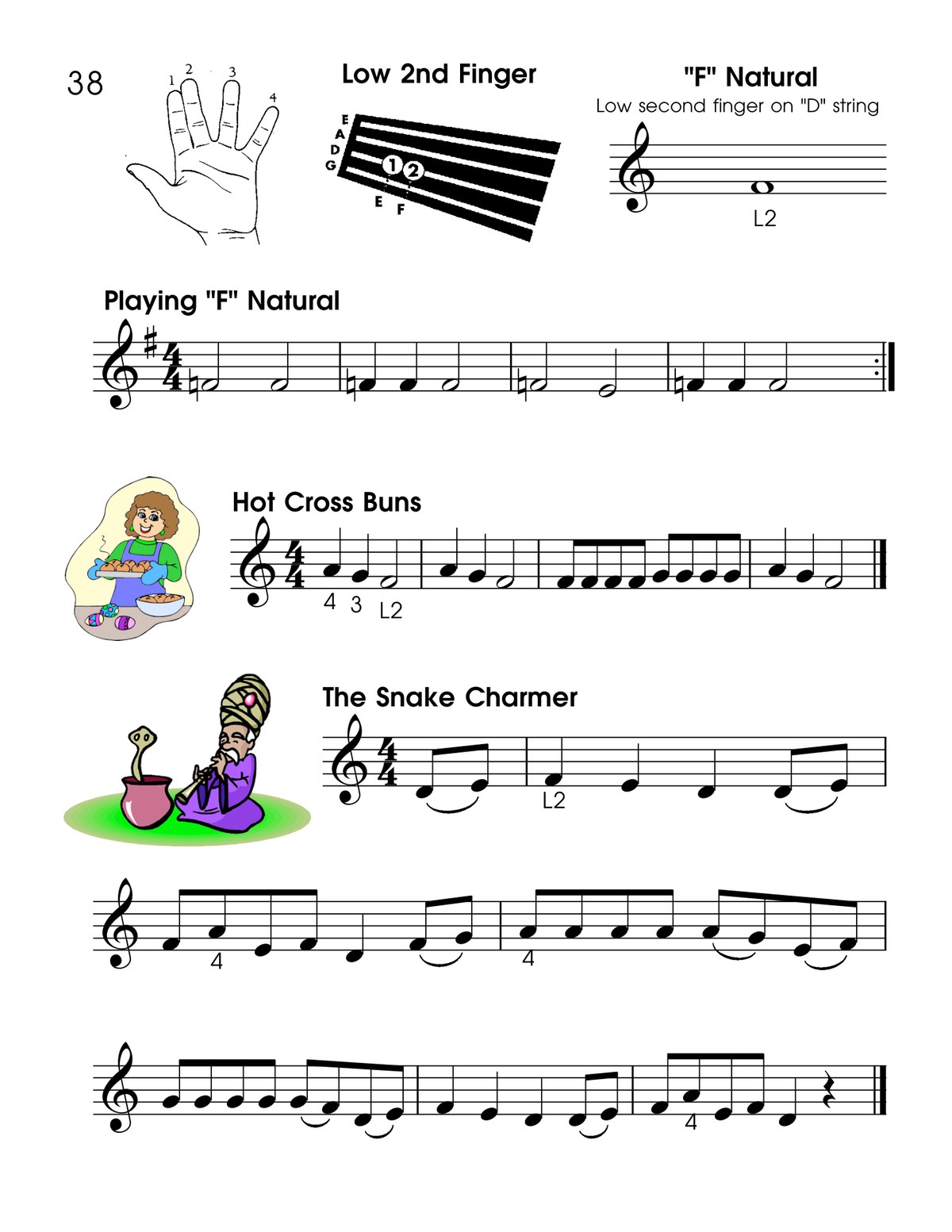 Low second finger F natural violin lesson