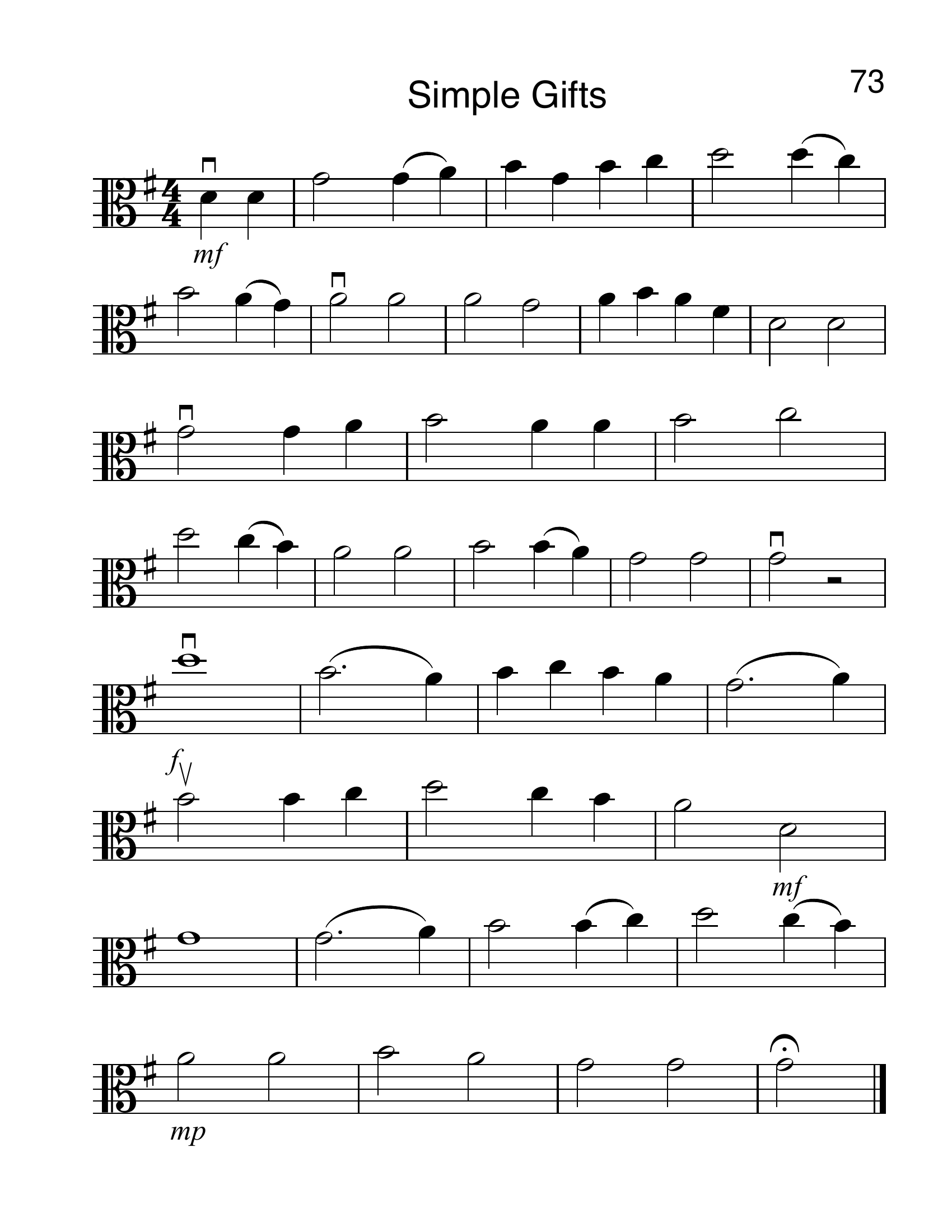 Page 73 from Best Beginning Viola Book for Kids