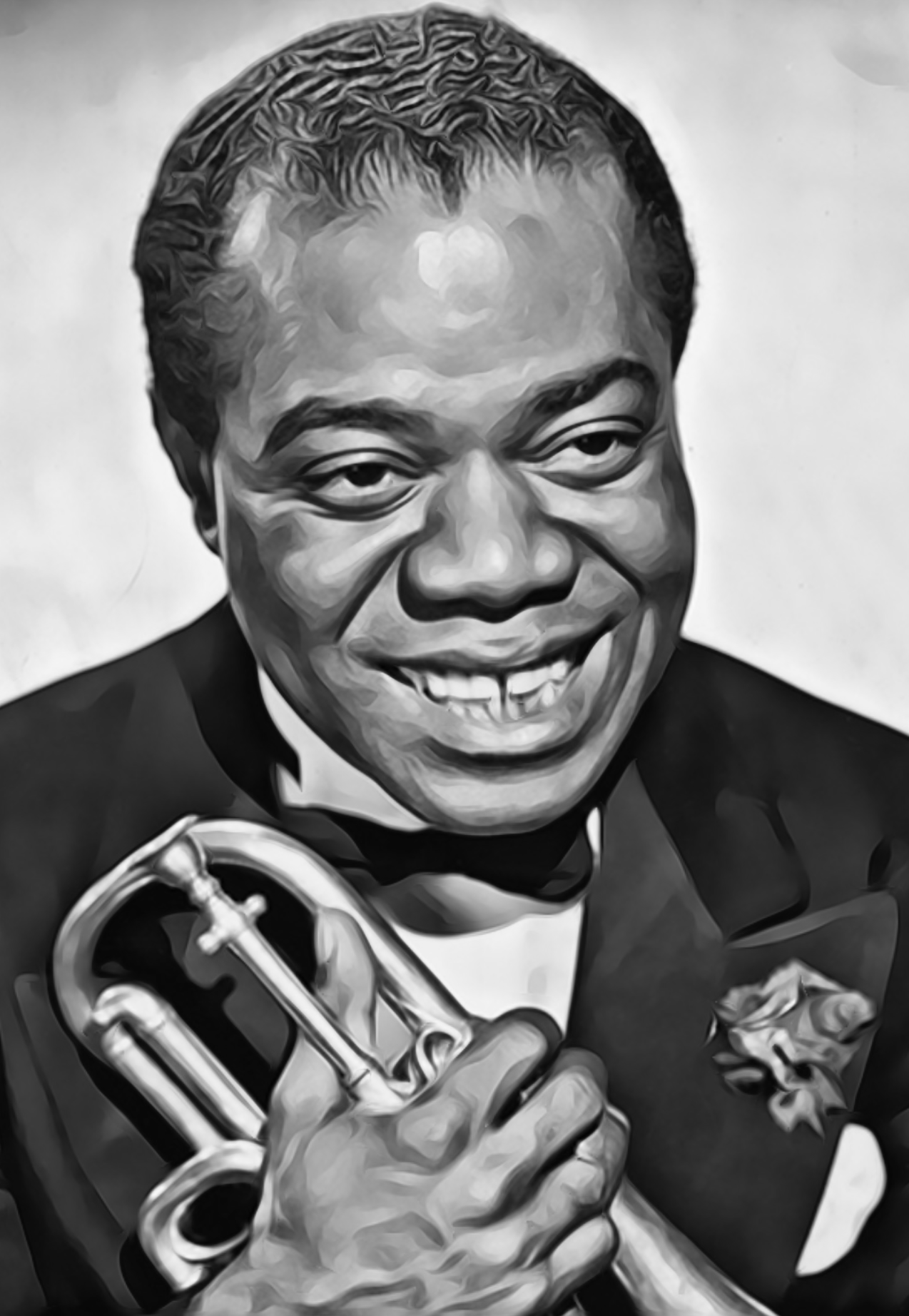Portrait of Louis Armstrong from the book