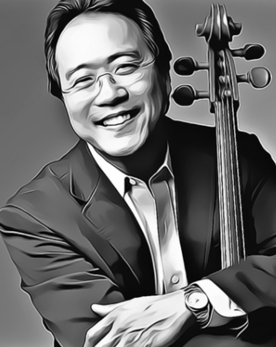 Portrait of Yo-Yo Ma from the book