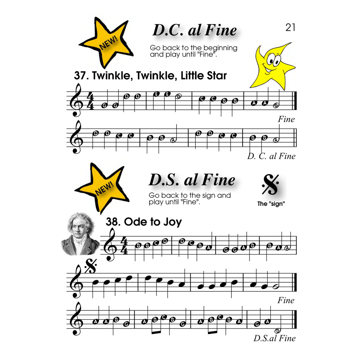 Page 21 of The Beginning Flute Fun Book: Songs Students Recognize