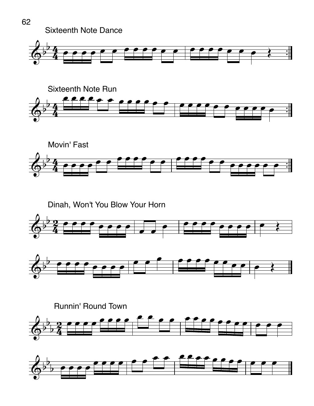Sixteenth-note flute technique from Best Beginning Flute Book